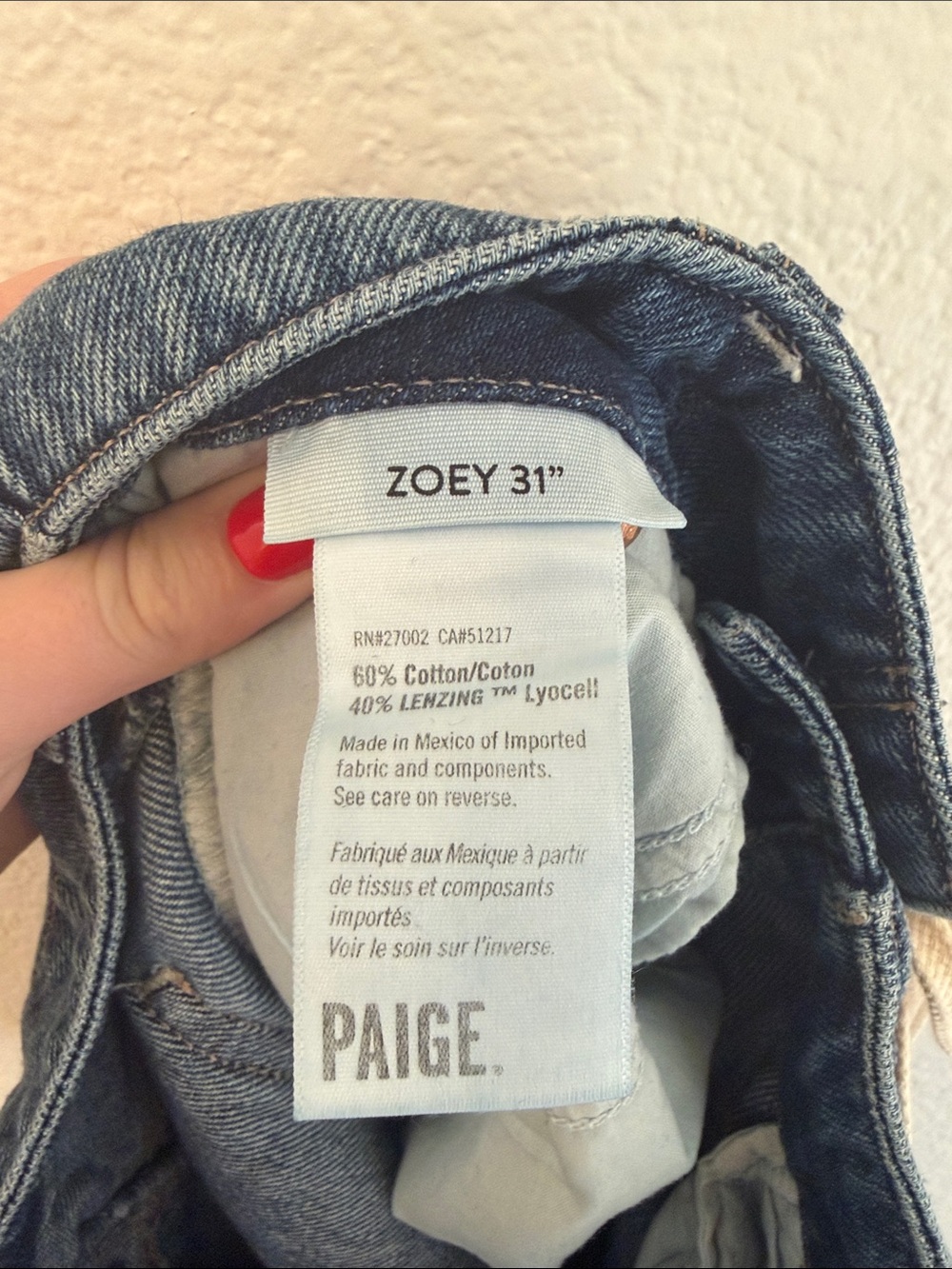 PAIGE Zoey 31” Tie High-Rise Wide-Leg Jeans in Serenite Size 26 - Picture 10 of 10